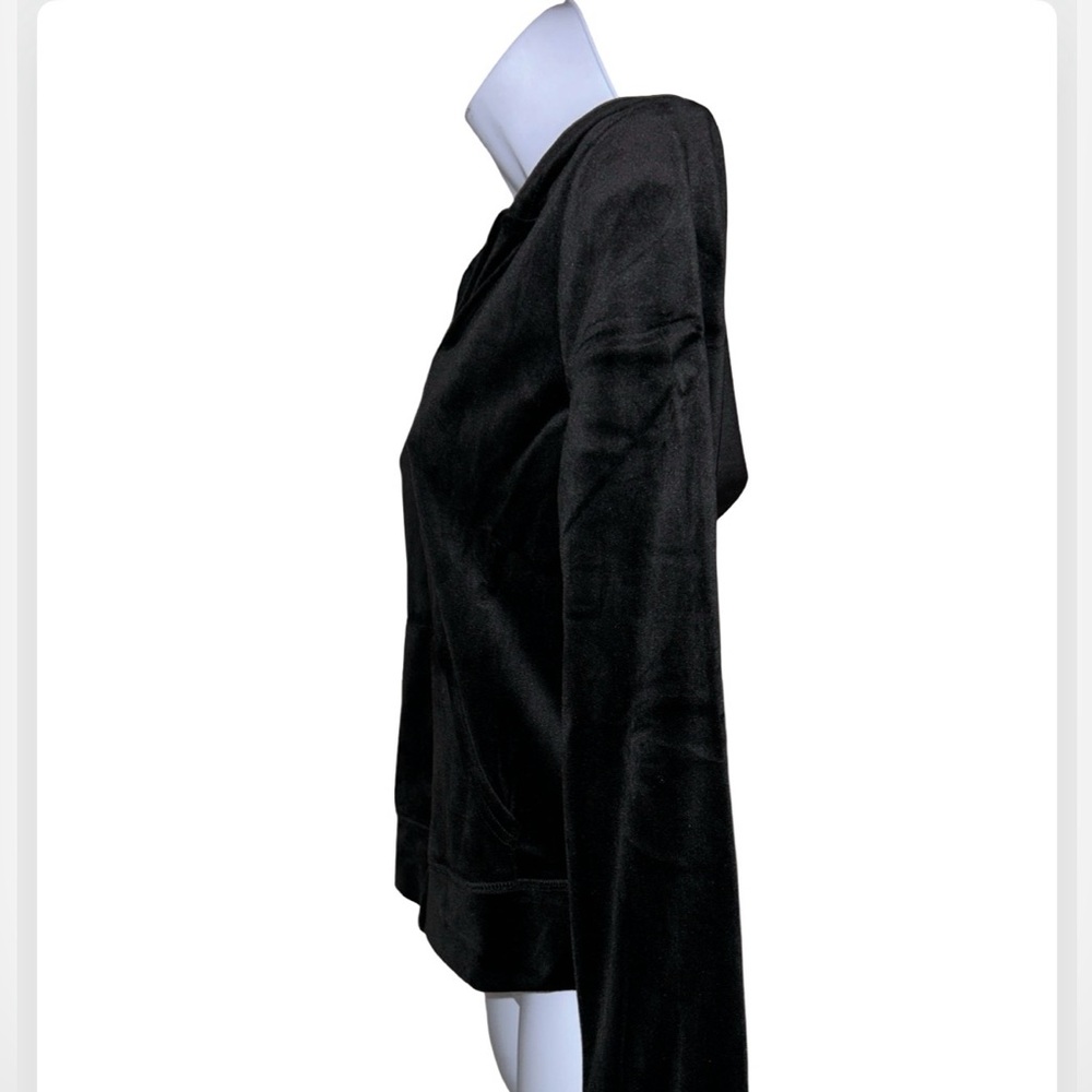 JUICY COUTURE BLACK LIQUORICE OG BLING RHINESTONE VELOUR TRACKSUIT *HOODIE* NWT - Picture 5 of 15